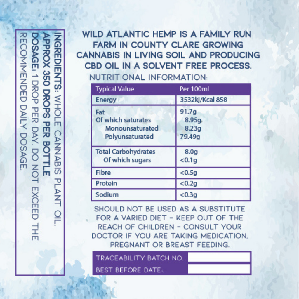 Wild Atlantic Hemp Full Spectrum CBD oil 10ml